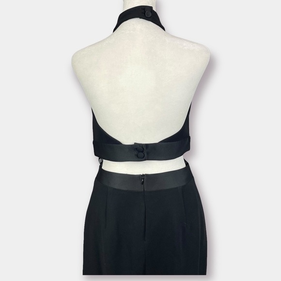 EUC Halter Sleeveless Party Formal Dress Black Cut Out Size 6 - Picture 9 of 10